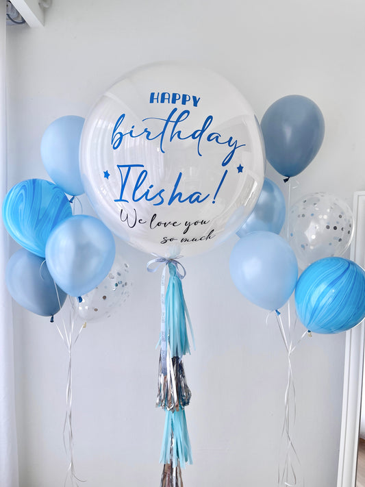 36" Jumbo Balloon Blue Birthday Set