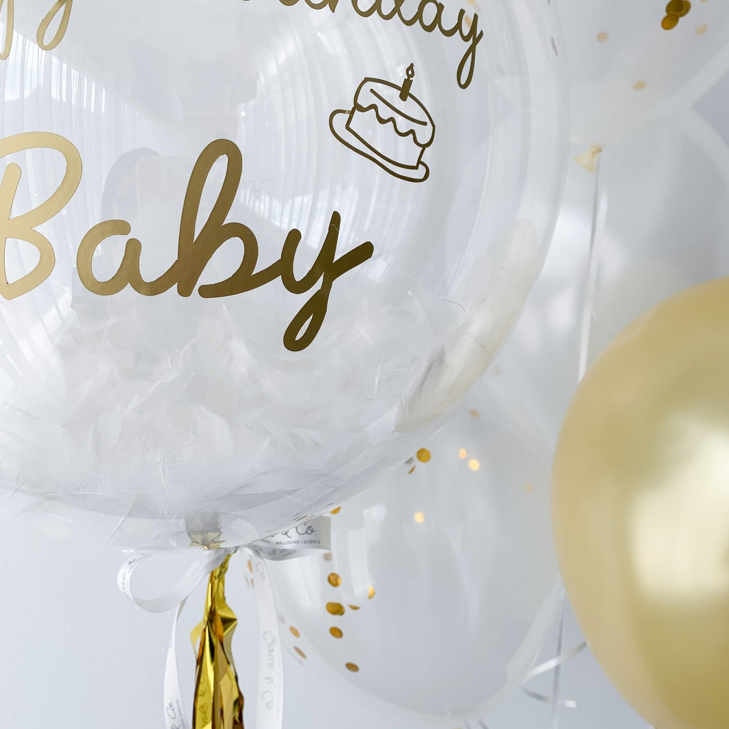 18" Feather (Gold) Aqua Set