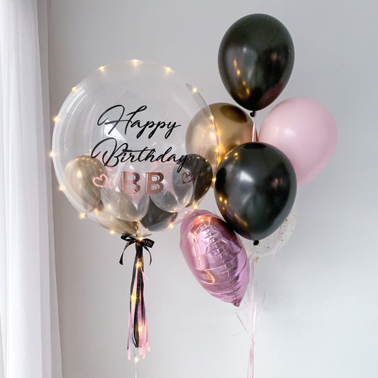 24" (Elegant Pinkish) Bubble Balloon Set