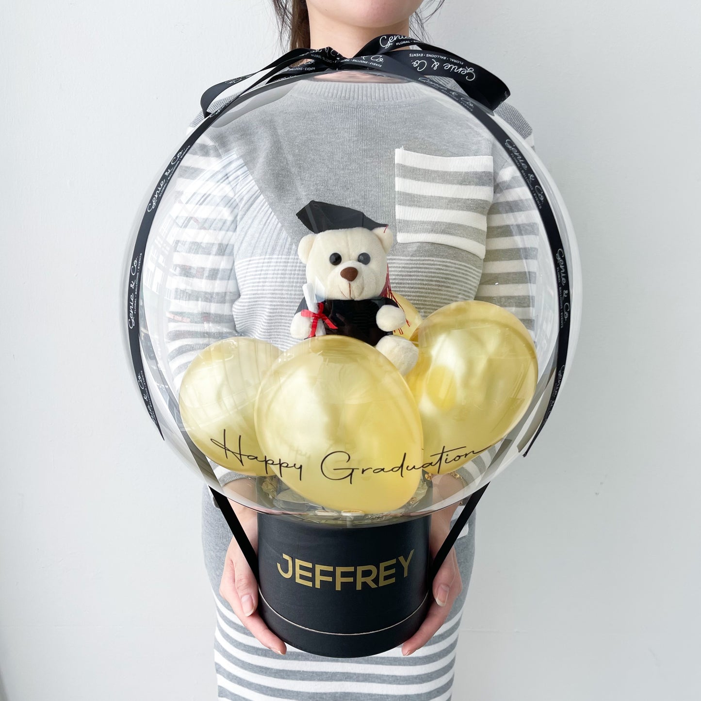 Graduation Bear Balloon Box