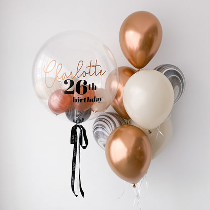 24" (Marble Copper) Bubble Balloon Set