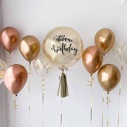 24" (Chromy Glitter) Bubble Balloon Set