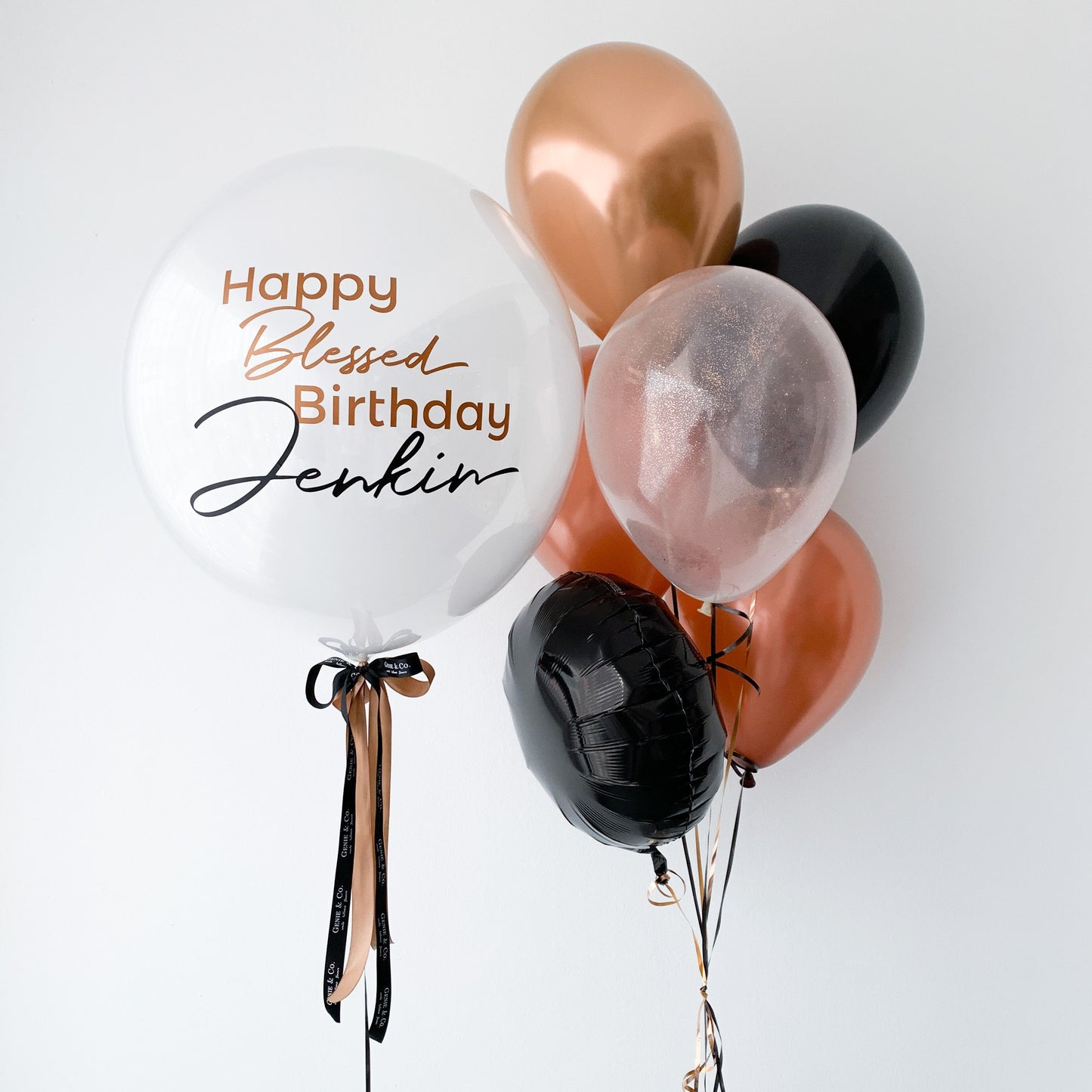 24" (Copper Black) Bubble Balloon Set