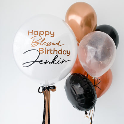 24" (Copper Black) Bubble Balloon Set