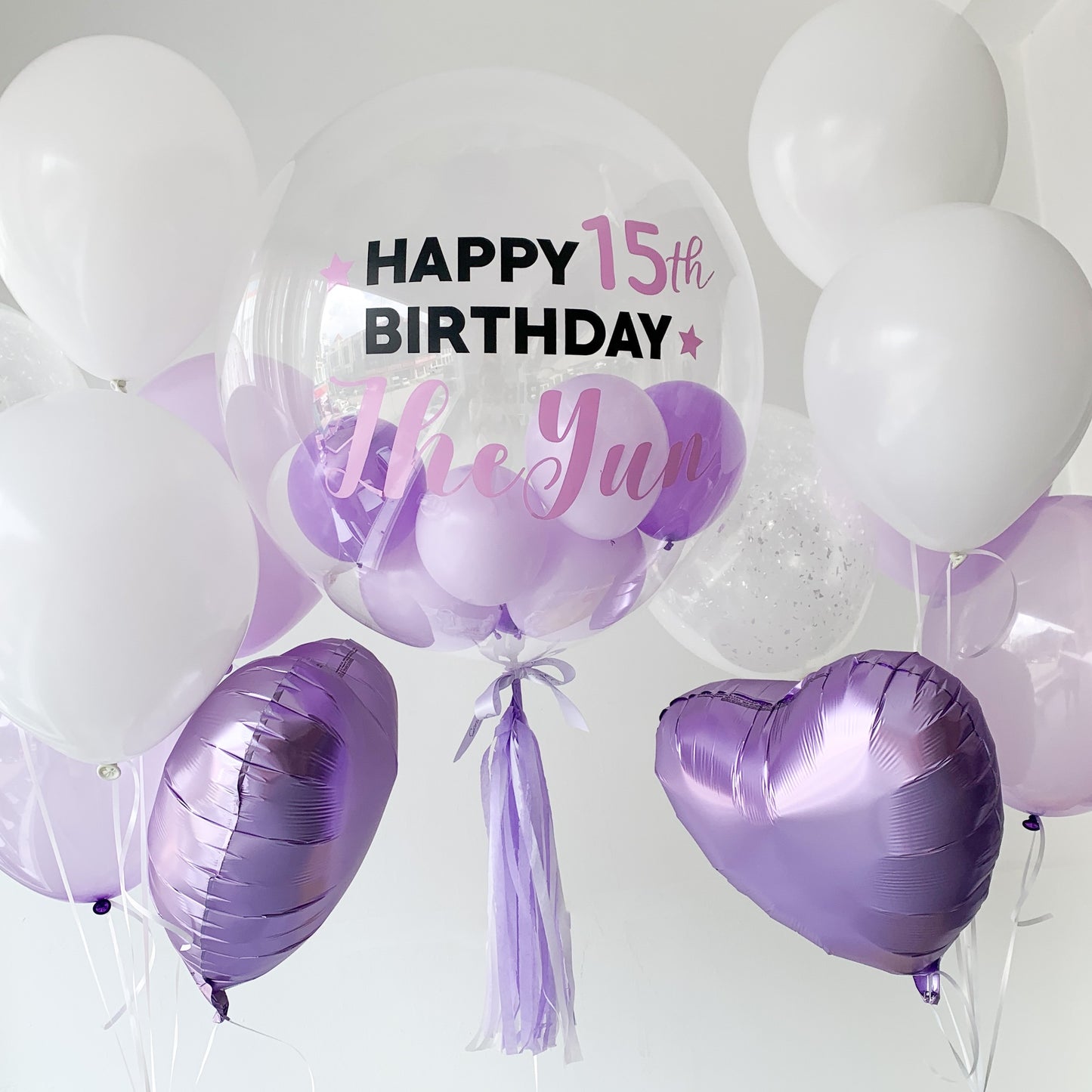 24" (Purple Lilac) Bubble Balloon Set