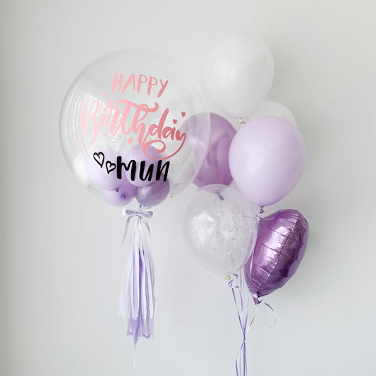 24" (Purple Lilac) Bubble Balloon Set