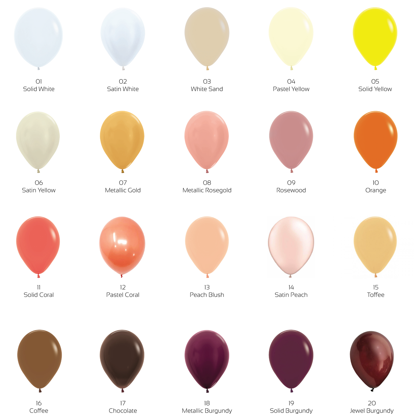 12" Plain Latex Balloon