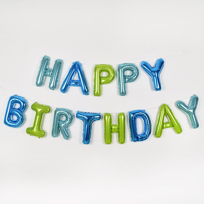 Happy Birthday (Mixed Color) Balloon Banner