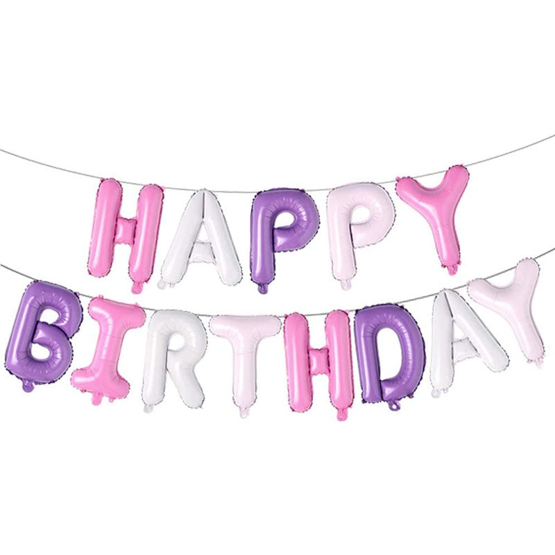 Happy Birthday (Mixed Color) Balloon Banner