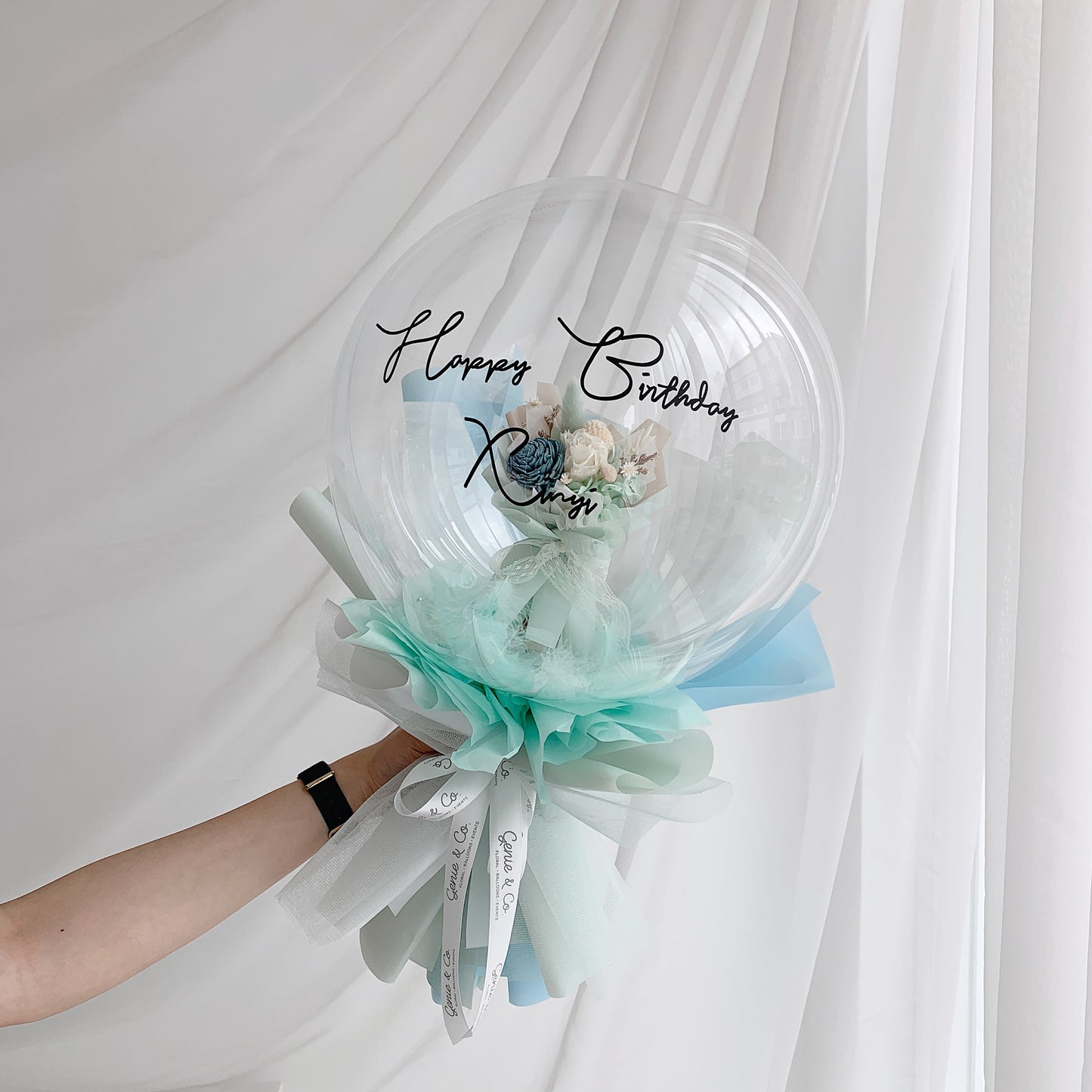 Preserved Flower Balloon Bouquet