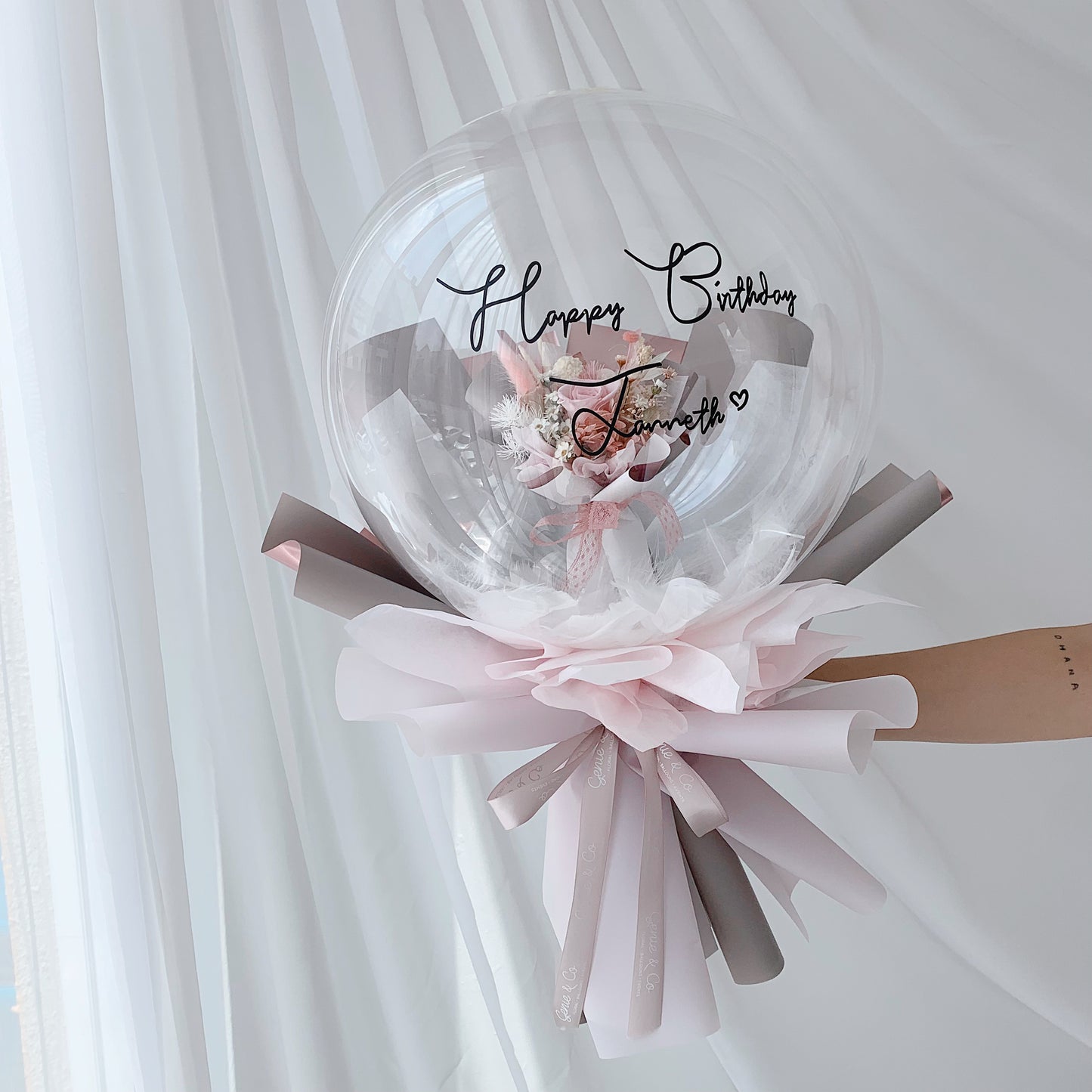 Preserved Flower Balloon Bouquet